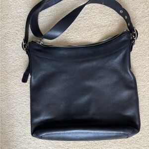 COACH Black Leather Shoulder Bag